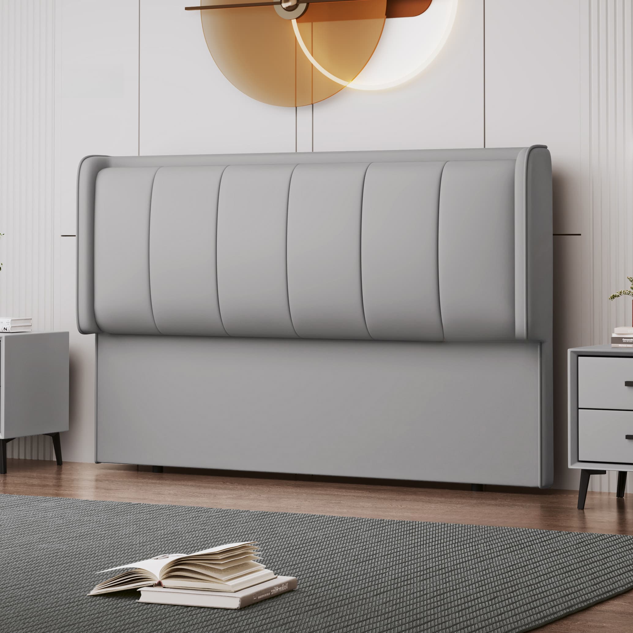 Casual Free-standing Standard Full XL(54"W x 80"L)/Full(54"W x 75"L) Panel No Distressing With Legs in Pine Wood and Sponge - image 5