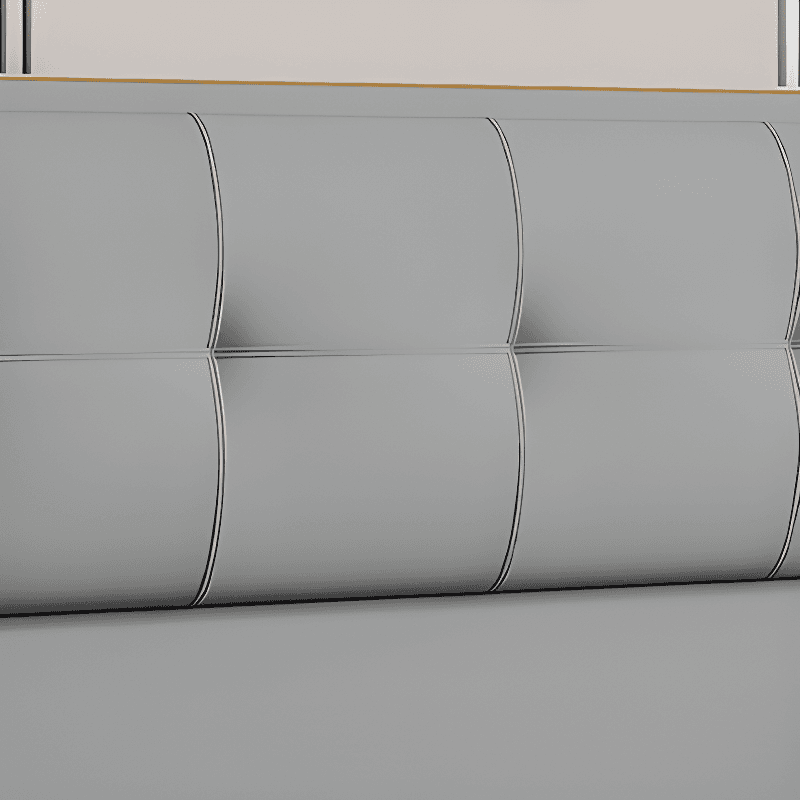 Simplistic Wingback Headboard with No Distressing, Piled Tufted Rectangular Design for Queen Bed, Featuring Sponge Upholstery and Standard Height - image 13