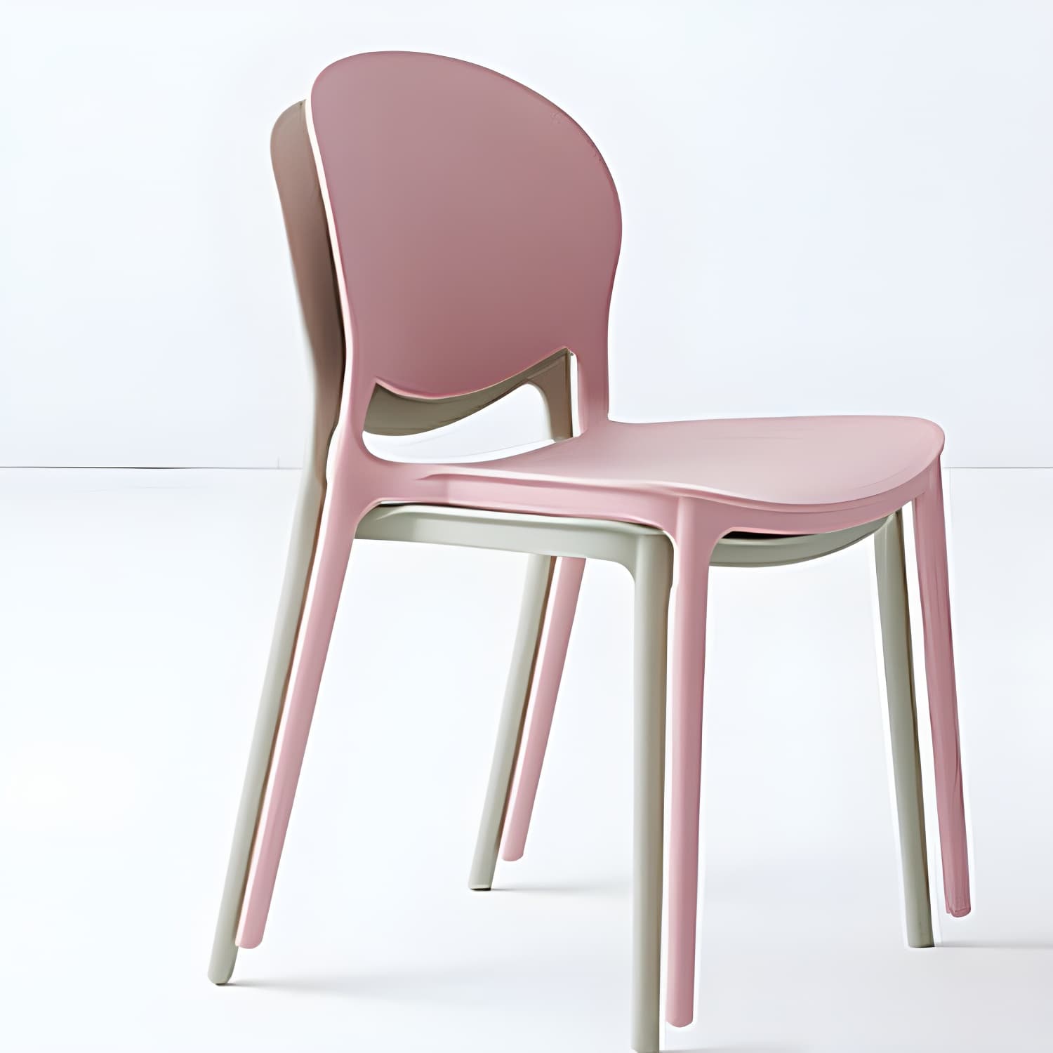 Modern Style Stackable Plastic Chair Open Back Dining Side Chair (Set of 4) - image 22