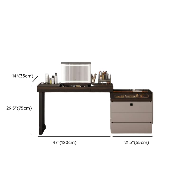 Space-saving Vanity Set with 7/11 Drawers, Lighting, Dividers, 2-in-1 Design, and Adjustable Touch Brightness - image 16