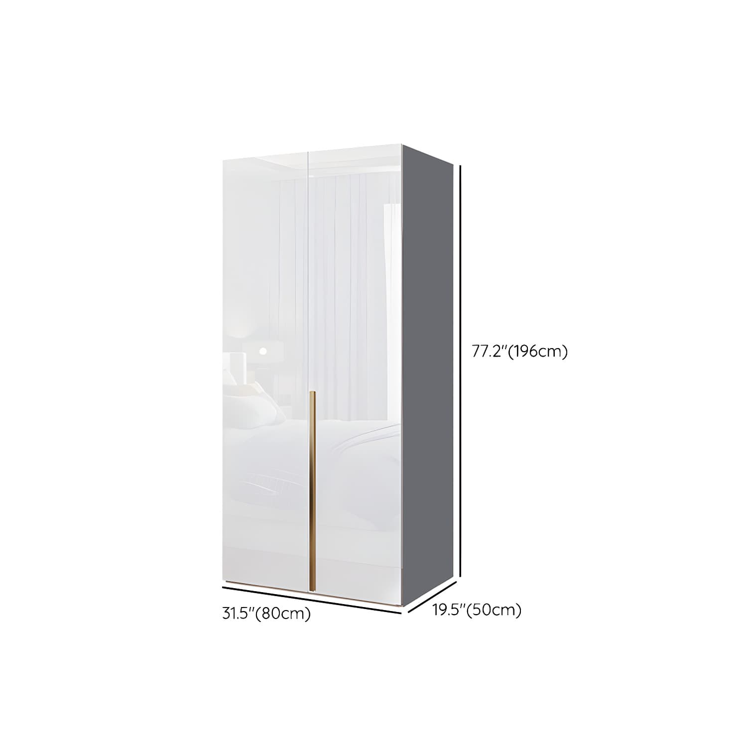 Bedroom Soft Close Doors Armoire Modern Style Wooden Wardrobe Cabinet - image 11