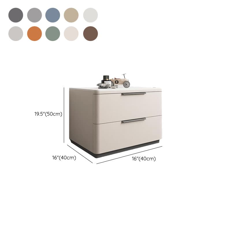 Modish 2 Tiers Stone Drawer Storage Bedside Table - image 16