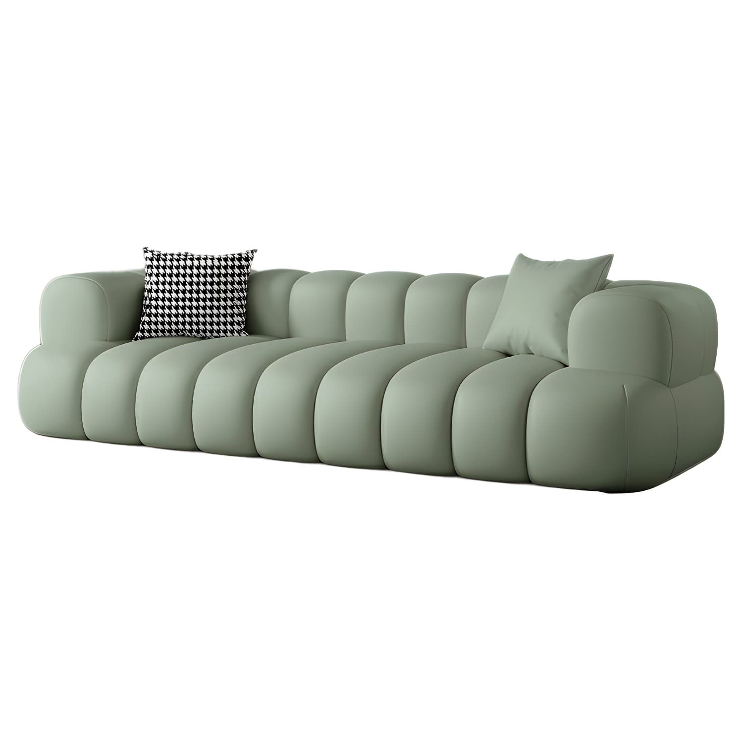 Modern Wood Frame Sofa with Tuxedo Arms and Solid Color Upholstery in Standard Size - image 5
