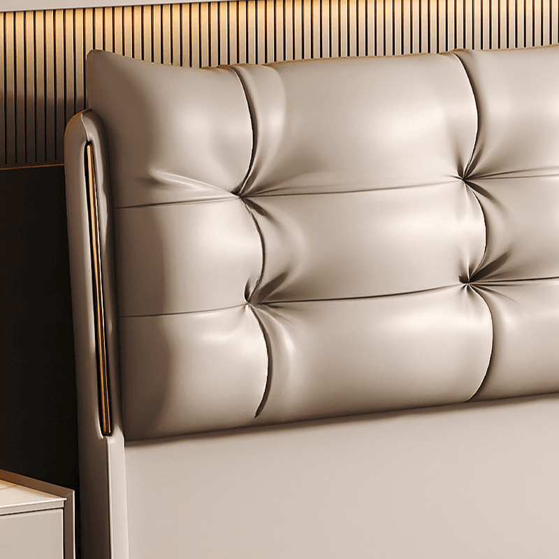 Simplistic Style Wingback Headboard with No Distressing, Piled Tufted Rectangular Shape for King/Queen/Full Bed, Featuring Sponge Upholstery Fill and Standard Height - image 9
