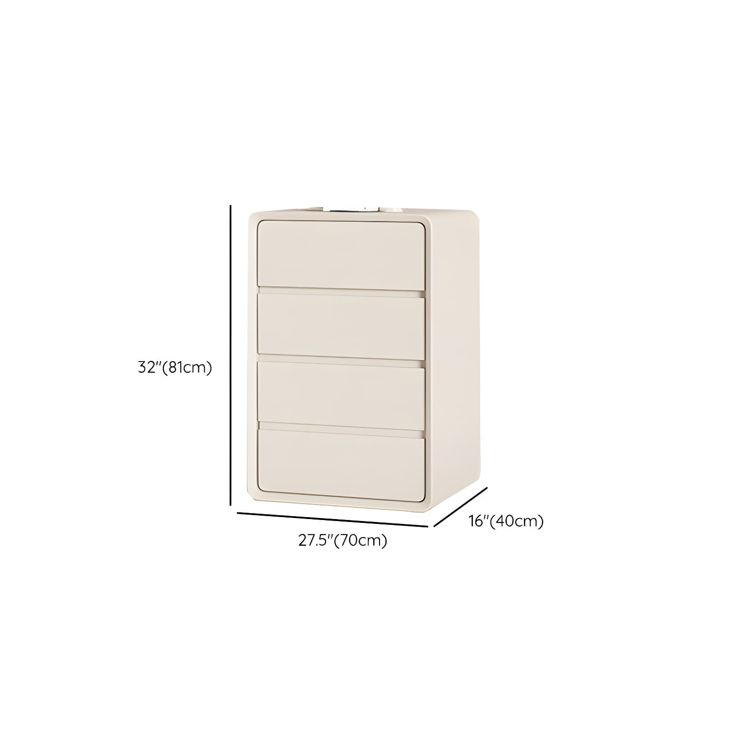 Narrow Modern White Wood Dresser with Soft Close Drawers for Living Room - image 19