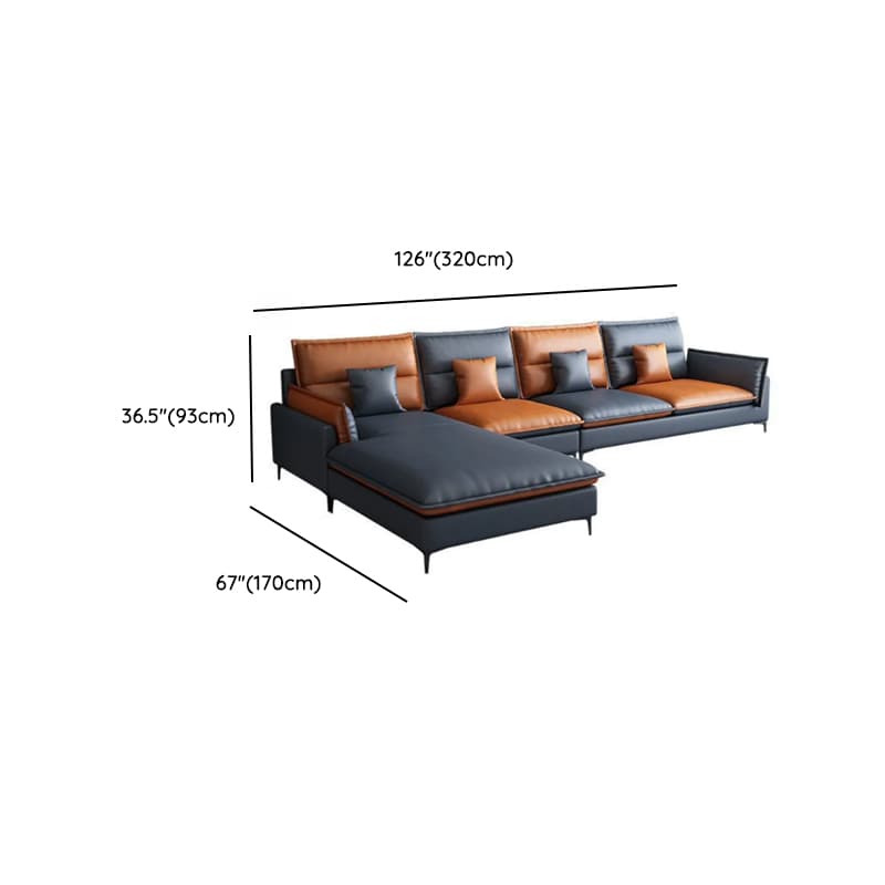 Casual Straight Stain Resistant Sofa in Dark Grey with Horizontal Orientation, Sponge Seat Fill, and Square Arm - image 10
