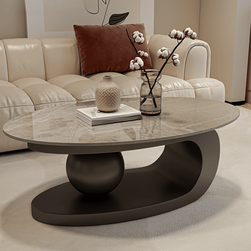 Nested Elliptical Board Game Coffee Table for Indoor Use
