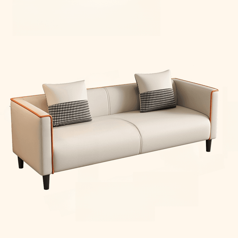 Trendy Solid Color Water Resistant Standard Sofa/Loveseat in Grey/Beige/Amber Color, Seats 3/2 People with 2 Pillows - image 11