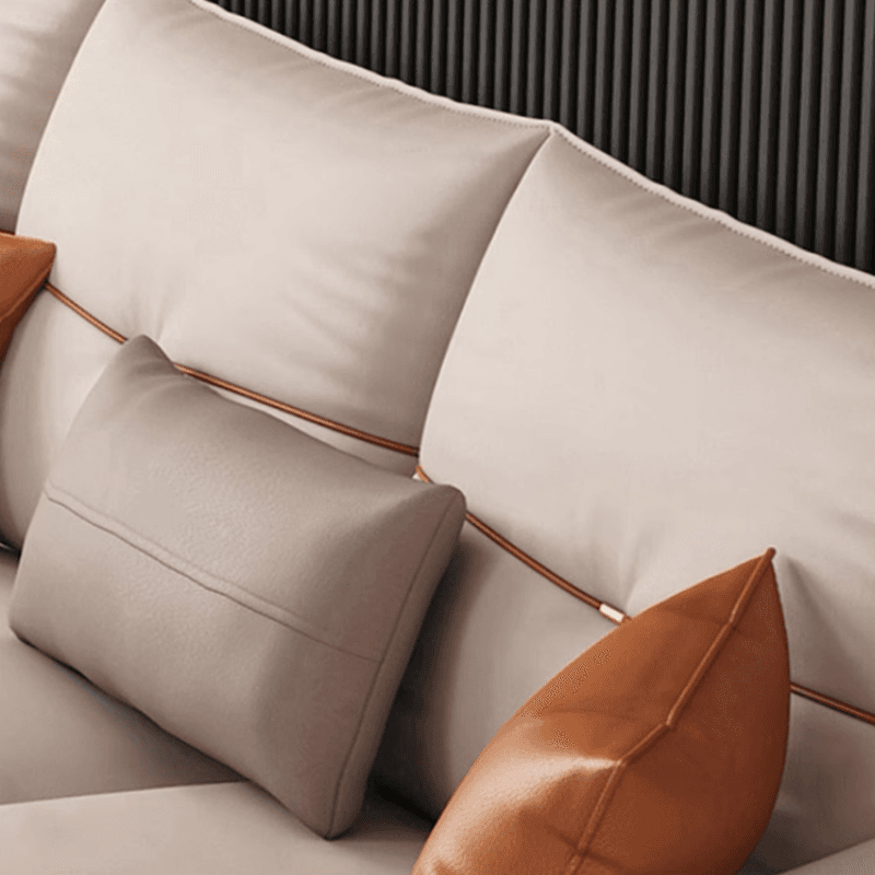 Straight/L-Shape Sofa/Sofa Chaise with Horizontal/Right Orientation, Sloped Arms, and Stitch-tufted Detailing - image 5