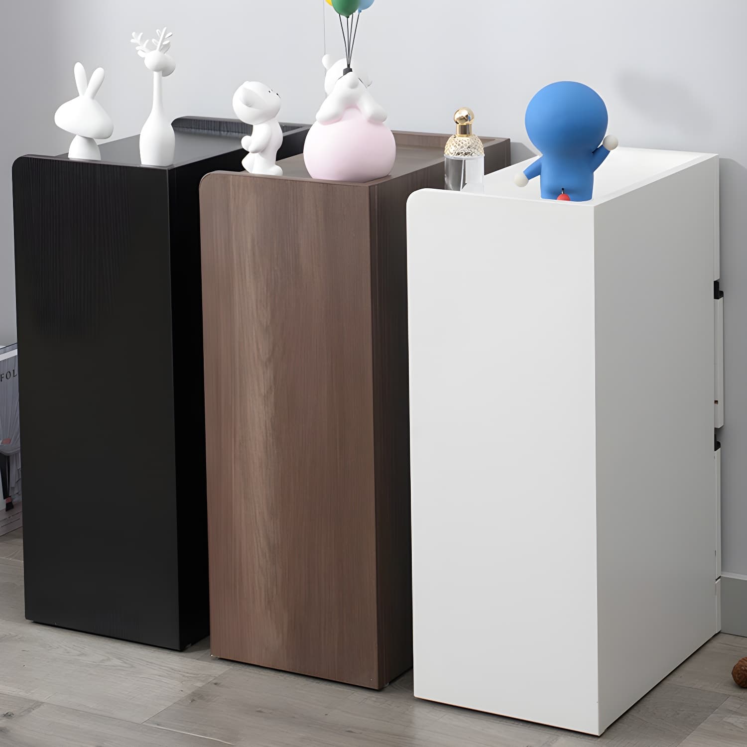 Scandinavian Accent Table Nightstand 25.5" Tall with 2 Drawers - image 12