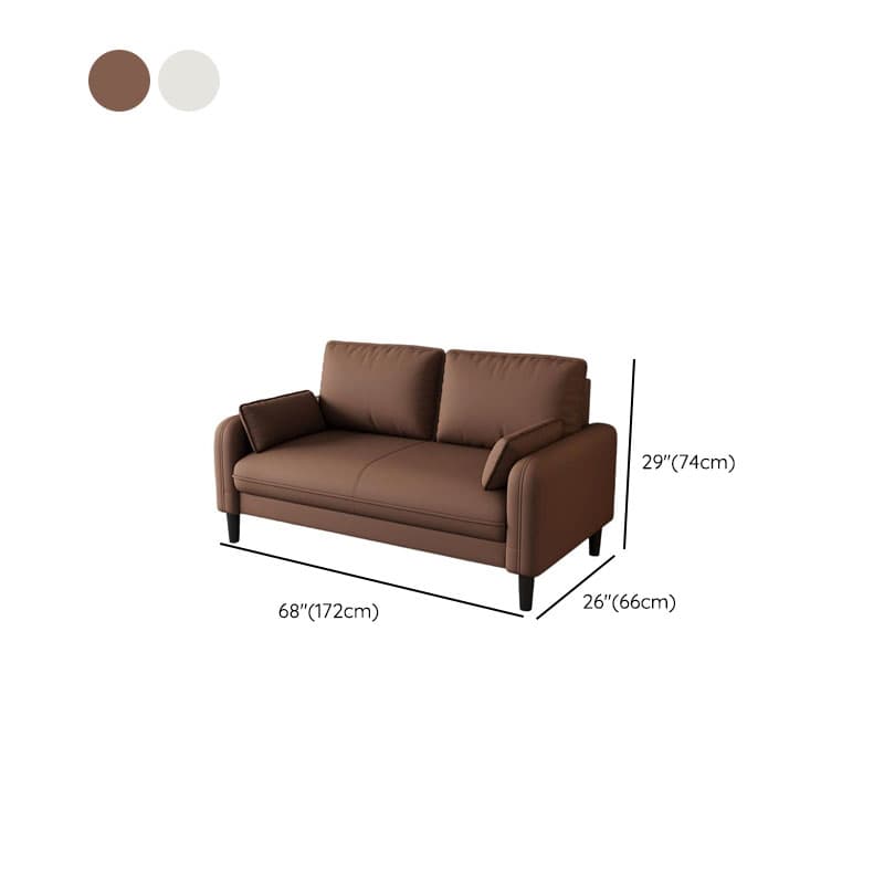 Drawing Room Standard Sofa in Pu Leather with Gray/Mocha/Off-White Armrest - image 17