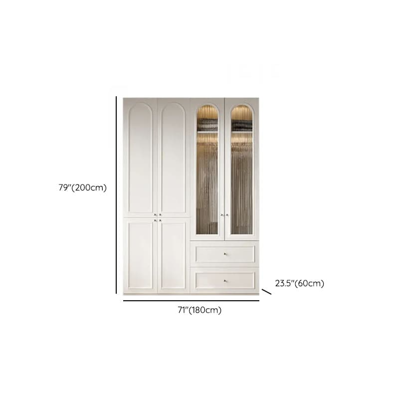 Casual Natural Wood Independent Armoire Cabinet with Soft Close Drawer, Soft Close Door, and Interior Shelves - image 35