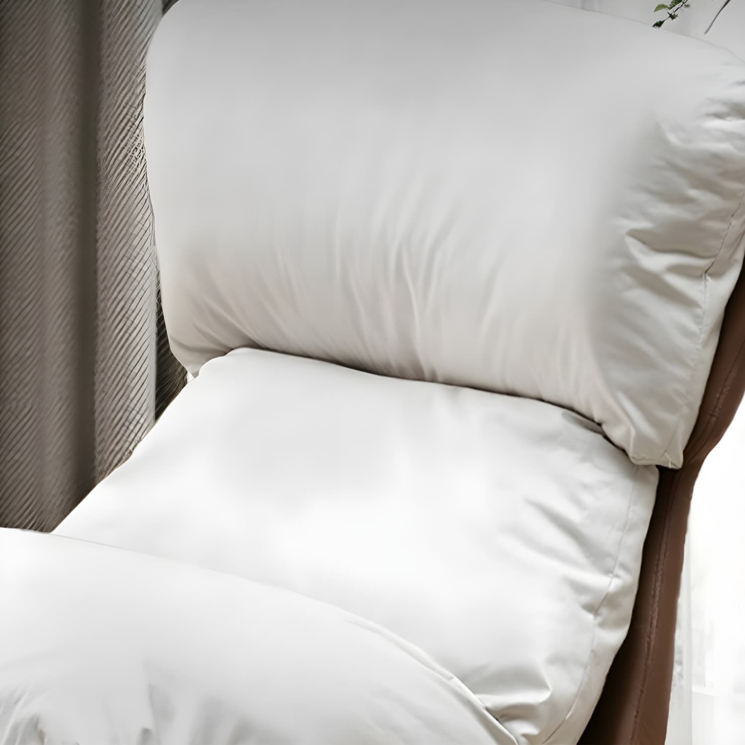 Modern Upholstered Indoor Rocking Chair with Natural Wood Legs and Removable Back Cushion - image 14