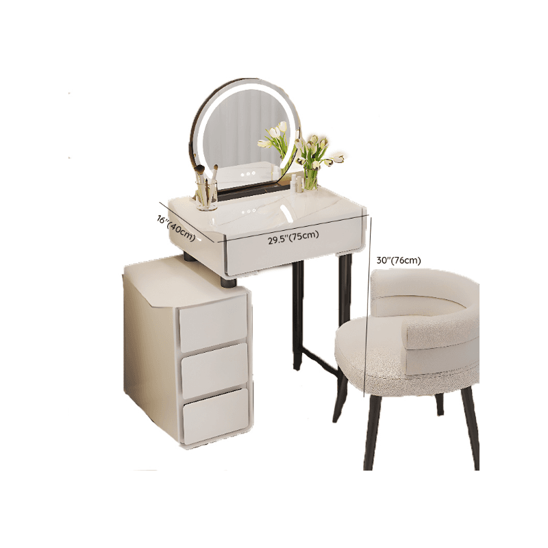 Standard/Small Lumber Vanity Set with 4/5 Drawers, White Seating, Mirror Lights, and Lighting System - image 13