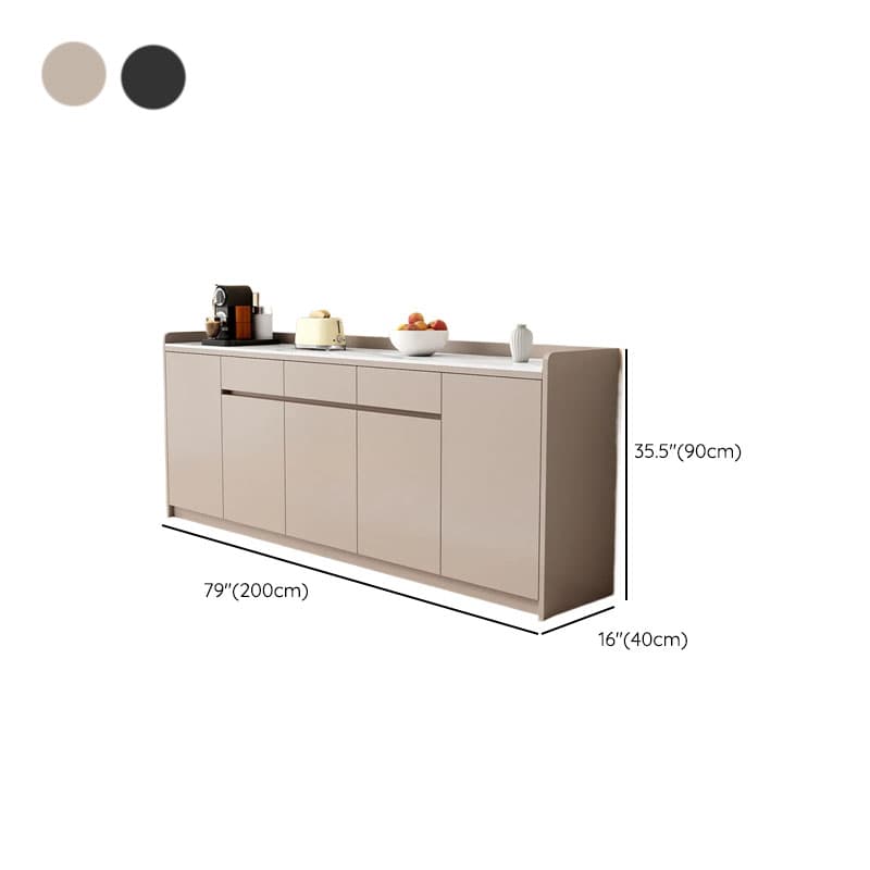 Self-supporting Sintered Stone Sideboard, Adjustable Shelf & Larder, 3 Drawers/2 Drawers, 5 Doors/4 Doors/3 Doors, Standard - image 25