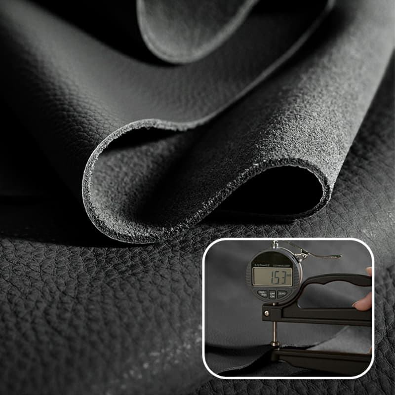 Black Cushion Back 30'' Interface Genuine Leather Sofa Pillow Top Arm - image 9