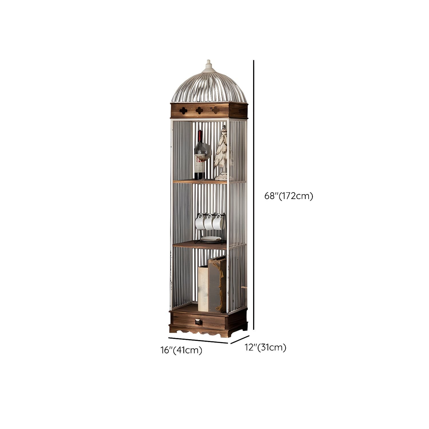 Solid Wood Accent Cabinet Industrial Stain Resistant Cabinet - image 15