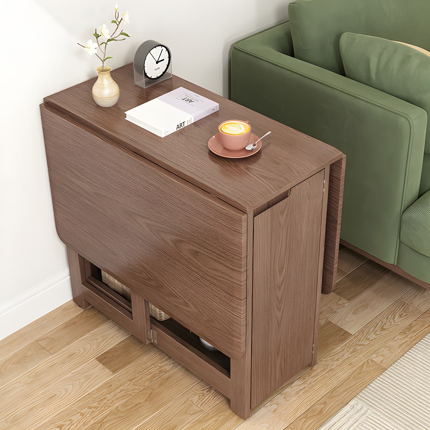 1/3/5/7 Pieces Modern Solid Wood Multi Purpose Folding Dining Set for Home - image 13