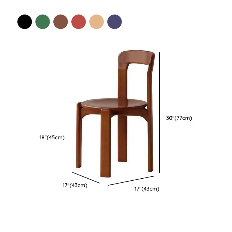 Framed Stable Orange/Green/Blue Solid Wood Side Chair with Foot Pads in a Modern Style - image 16