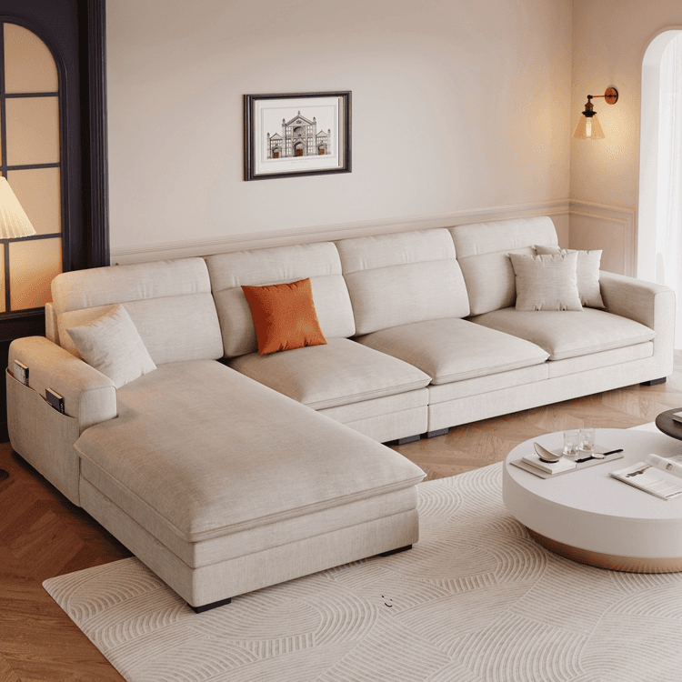 L-Shape/Straight Sofa Recliner/Sofa Couch with Concealed Support and Pine Wood Frame - image 13