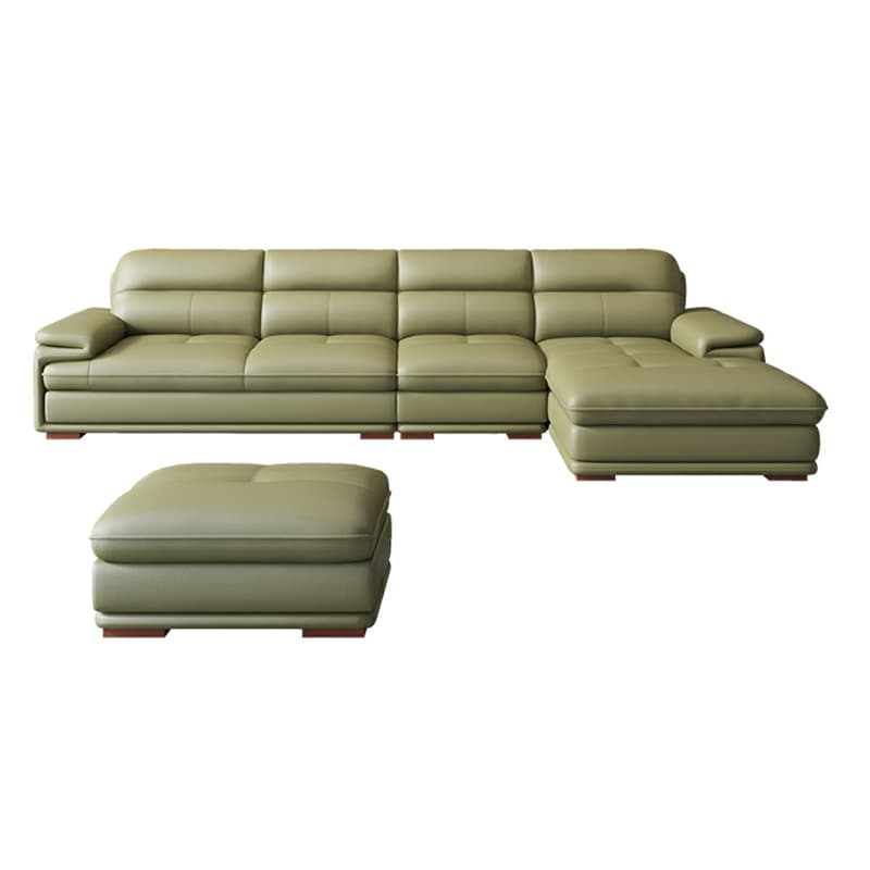 Elegant Interface Genuine Leather Sectional Set in Gray for Stylish Living Rooms - image 15
