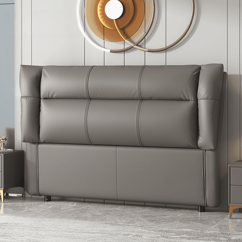 Simplistic Style Panel Headboard in Lumber with No Distressing, Rectangular Shape for King/Queen/Full XL Bed, Cotton Upholstery Fill, Standard Height - image 4