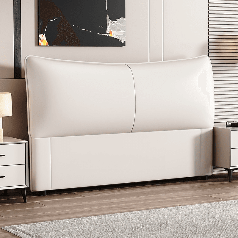 Modish Style Timber Panel Headboard with No Distressing, Rectangle Shape for King/Queen/Full Bed, Featuring Sponge Upholstery Fill and Standard Height