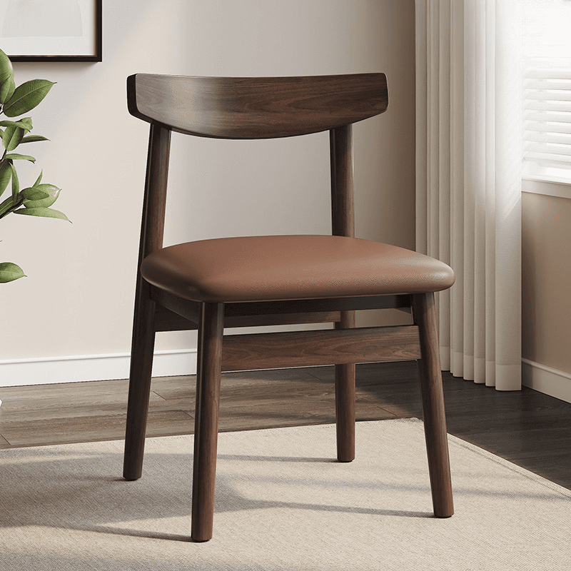 Ink/Dove Grey/Sepia Modern Simple Style Side Chair with Ventilated Back, Padded Upholstery, and Natural Wood Legs - image 3