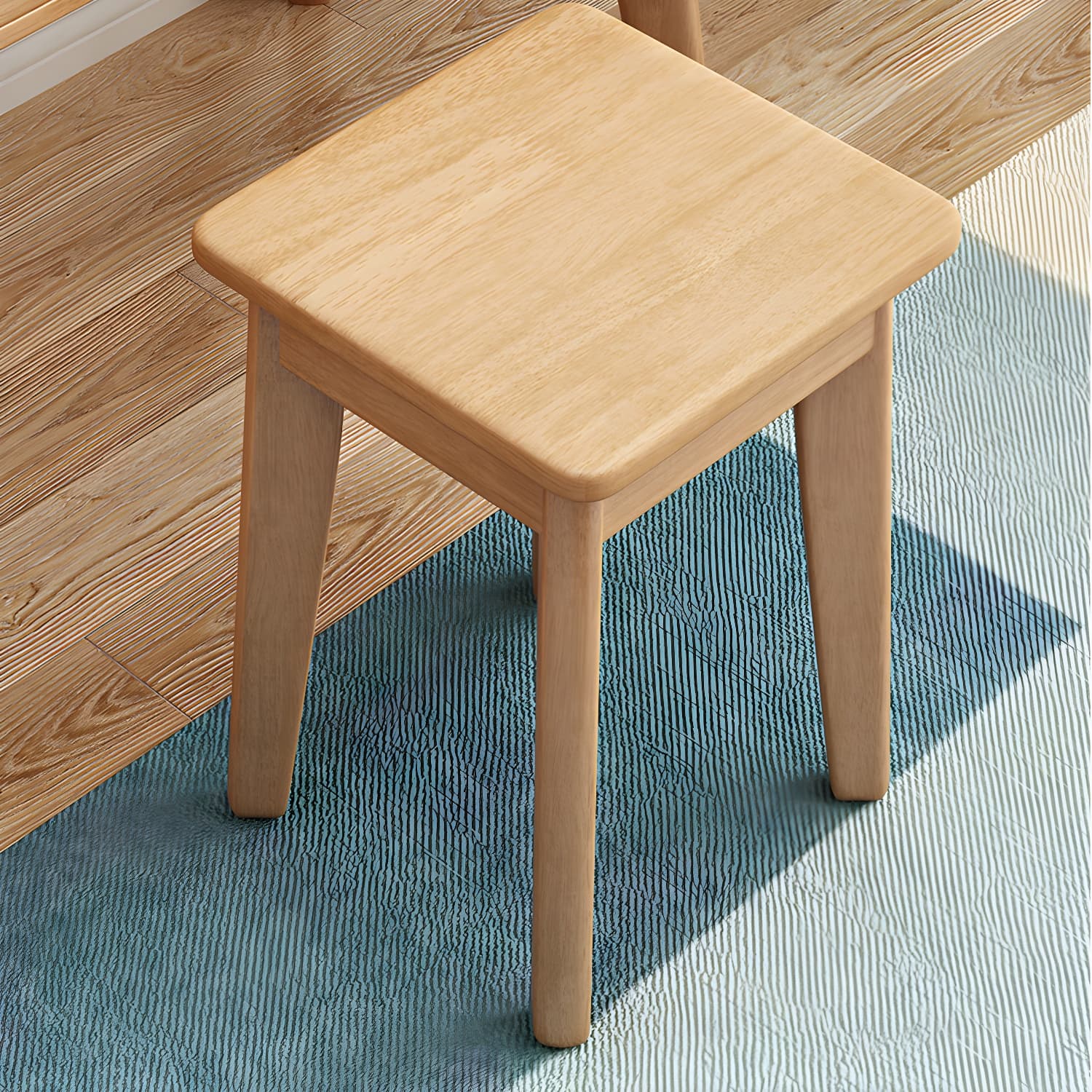 Scandinavian 29.52" Height Solid Wood Table Makeup Vanity with Mirror - image 13