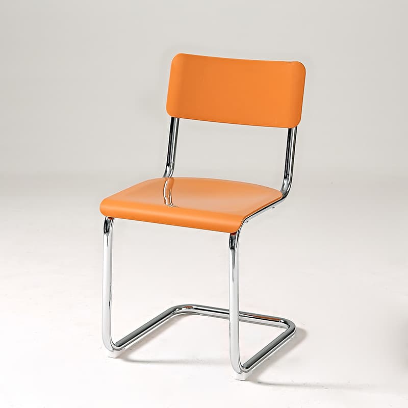 Modern Simple Style Ventilated Back Armless Chair with Metallic Alloy Legs - image 6