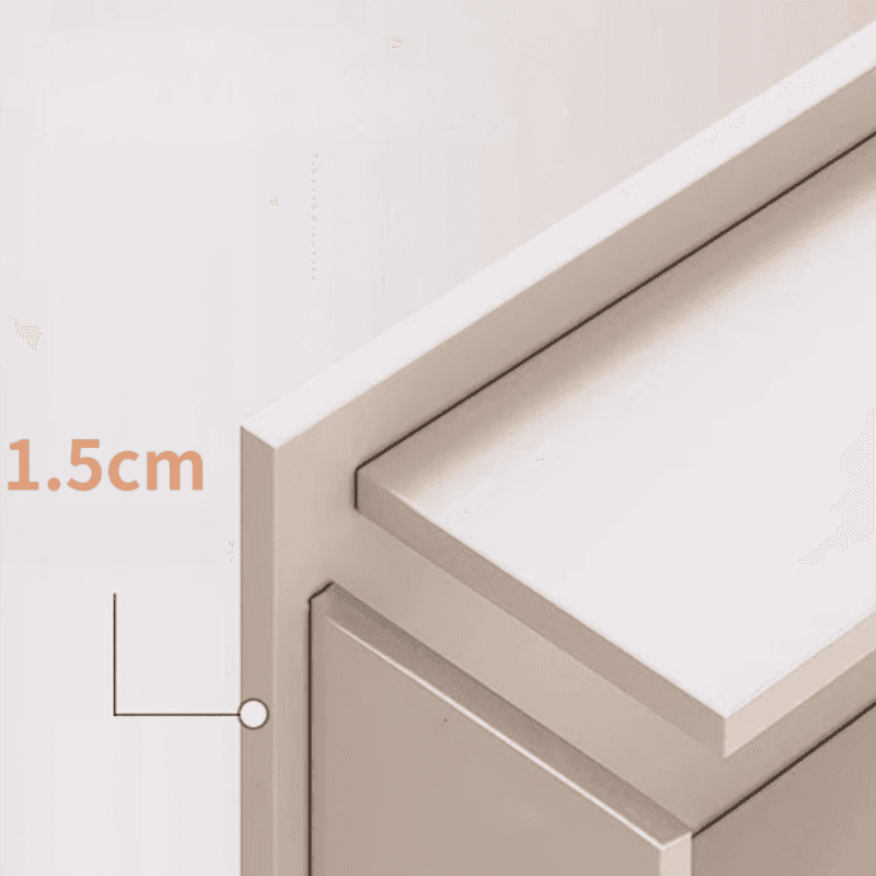 Chalk Modish Large/Standard Makeup Vanity with Laminate Table Top and 6/3 Drawers - image 6