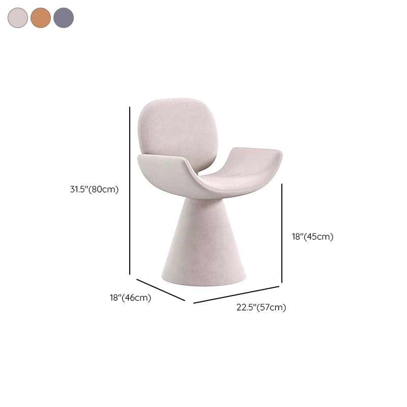 Simple Rotating Arm Chair with Uncovered Back, Padded Upholstery, Armrest, and Midnight Black/Cocoa/Chalk Lumber Legs - image 11