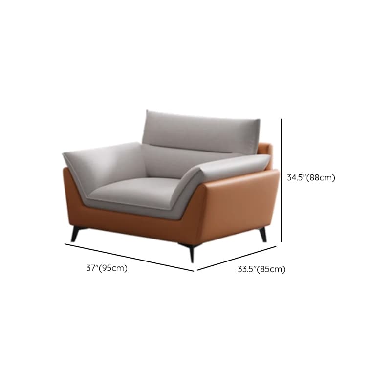 Tech ClothUpholstered Sofa Couch/Single Sofa in Chalk for Parlor with Flared Arm in a Modern Style - image 20