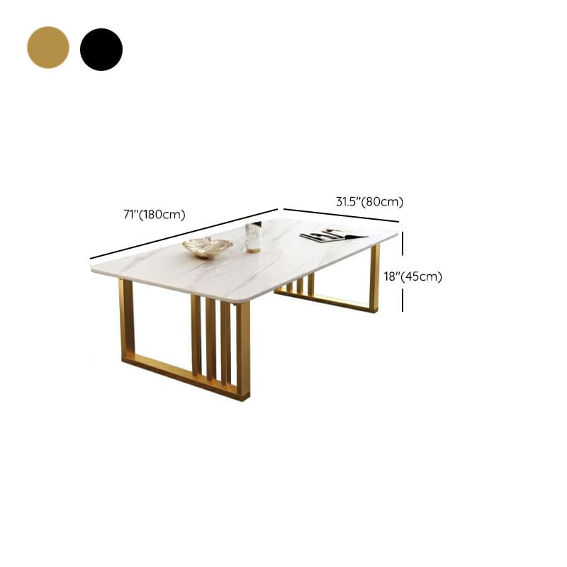 Lavish/Mission Style White Sintered Stone Geometric Figure Single Side Table with Sledge Base - image 15