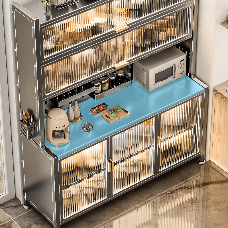 Modern Alloy Kitchen Storage, Alterable Shelf & Functional Storage Cabinet, 4 Doors/3 Doors/5 Doors, Standard - image 3