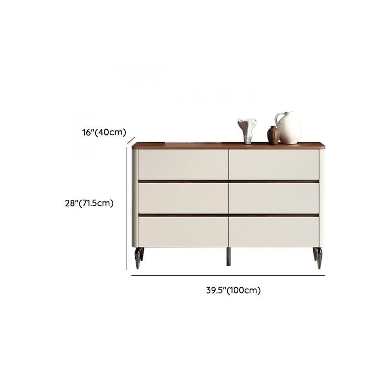 Off-White Simplistic Composite Wood Double Dresser/Bachelor Chest/Lingerie Chest with 8/6/3 Drawers in Horizontal/Vertical Orientation - image 17
