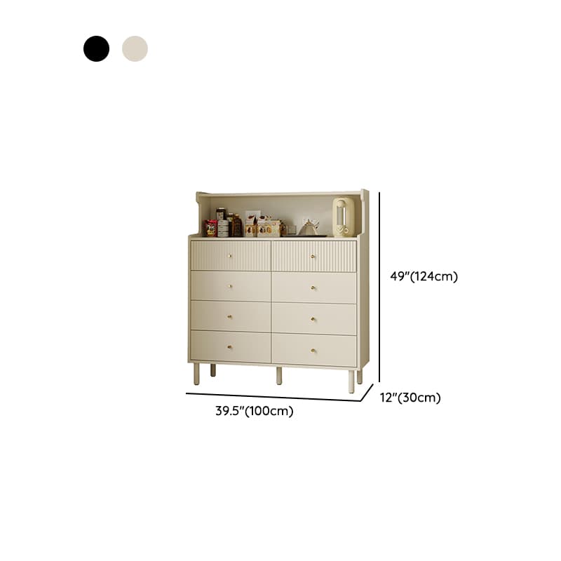 Casual Composite Wood Bachelor Chest/Console Dresser with Shelves, 4 Drawers/8 Drawers, Vertical/Horizontal Orientation - image 12