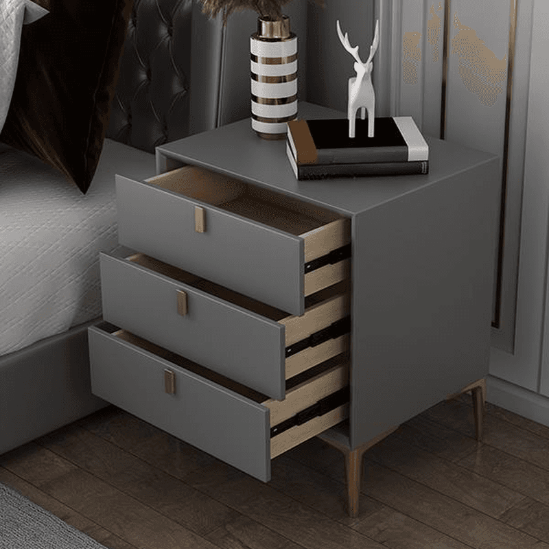 Modern Lumber Nightstand With Drawer Storage & Leg, 3 Drawers/2 Drawers - image 13