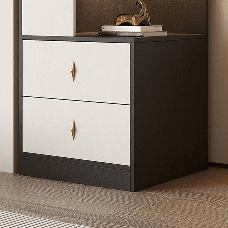 Modish Timber White/Ink/Gray Nook Accent Chest with 4 Exterior Shelves & Soft Close Drawer - image 13