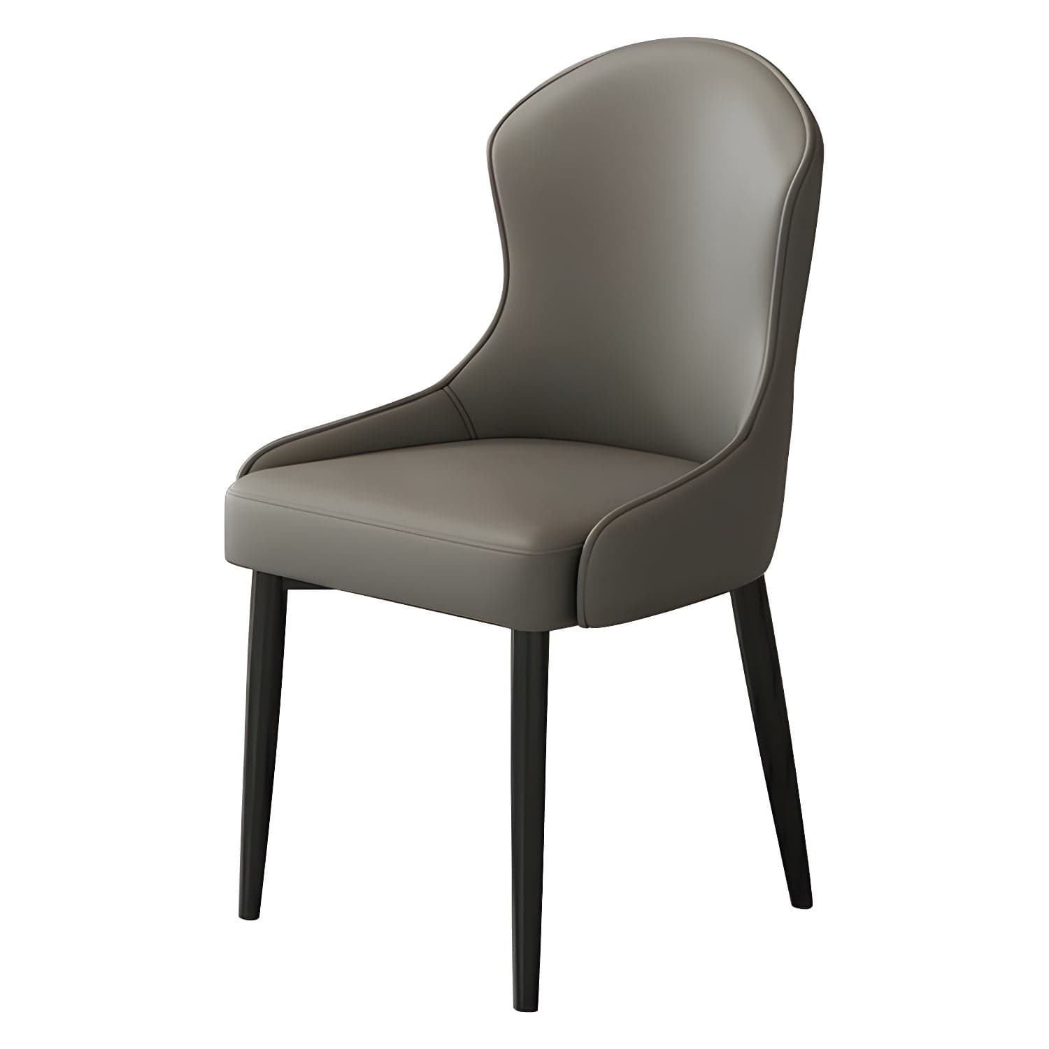 Wingback Faux Leather Side Chair with Metal Legs and Upholstered Seat for Kitchen & Dining - image 5
