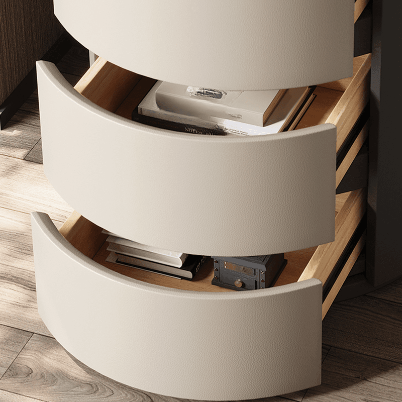Minimalist 3-Tier Stone Countertop Drawer Storage Nightstand - image 11
