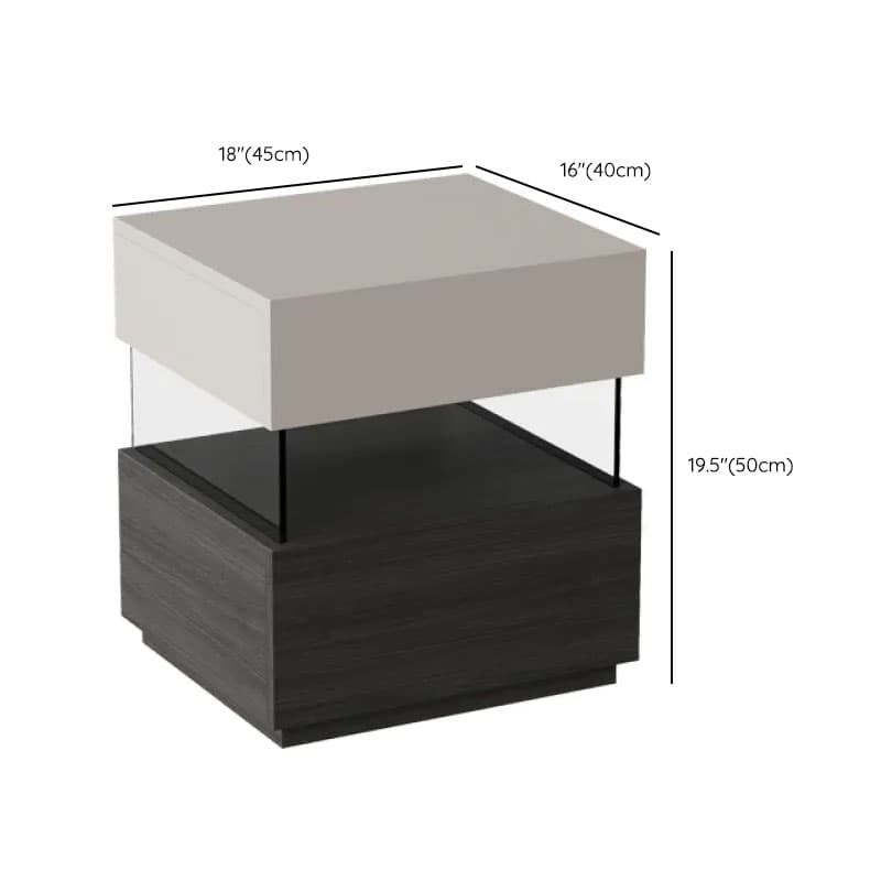Modish Nightstand With Drawer Organization Featuring 2 Drawers, 1 Shelf, and Lumber Countertop - image 19