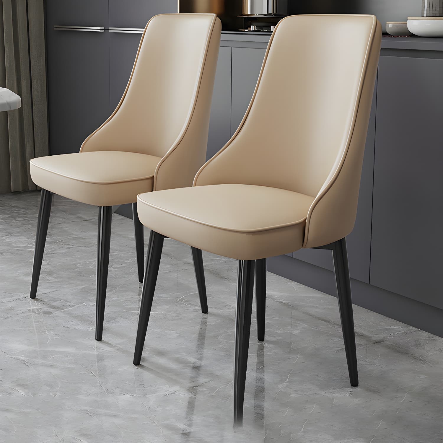 Fabric Dining Chair Modern Parsons Armless Chair for Dining Room - image 10