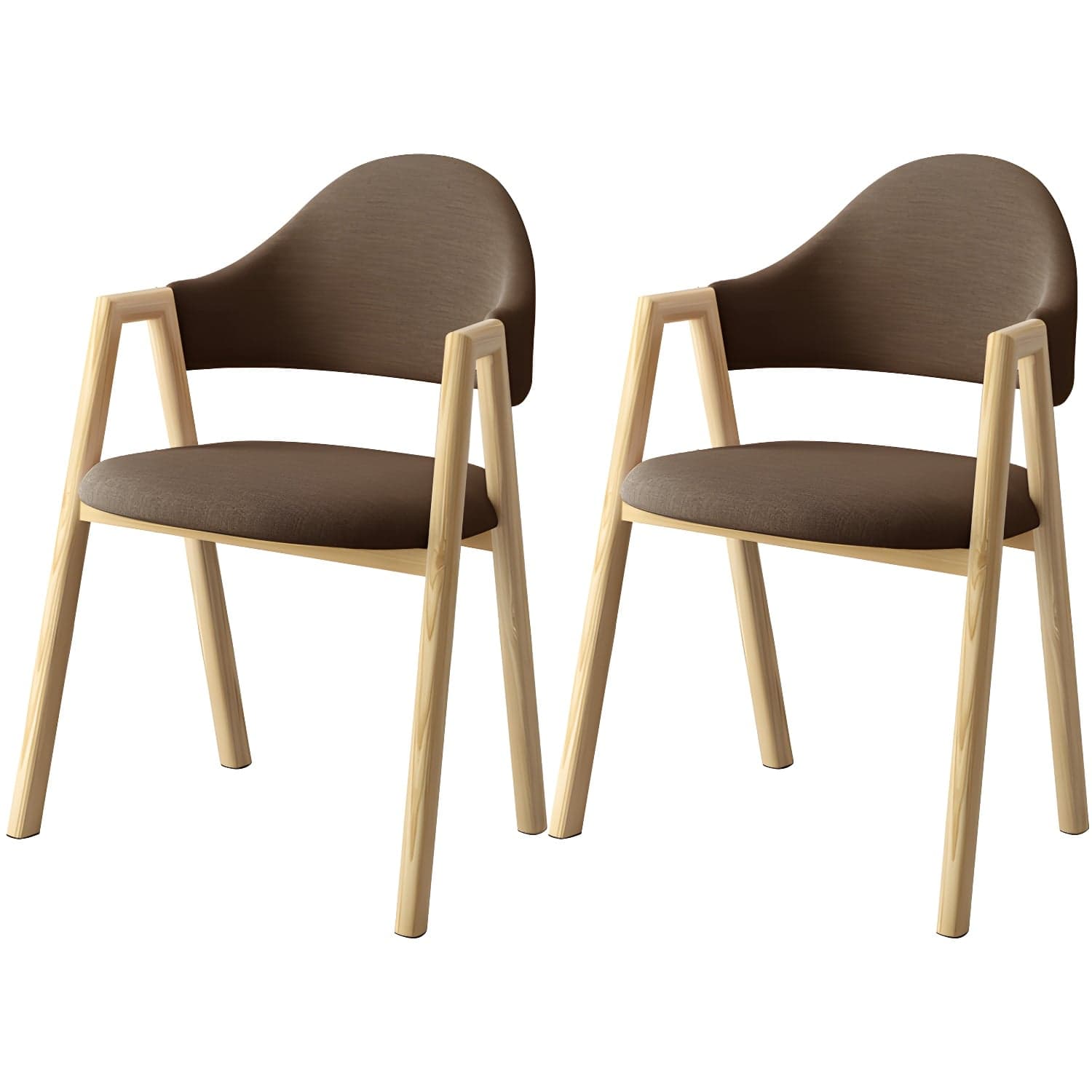 Scandinavian Study Room Metal Arm Chair Colorful Open Dining Chair with Natural Legs - image 4