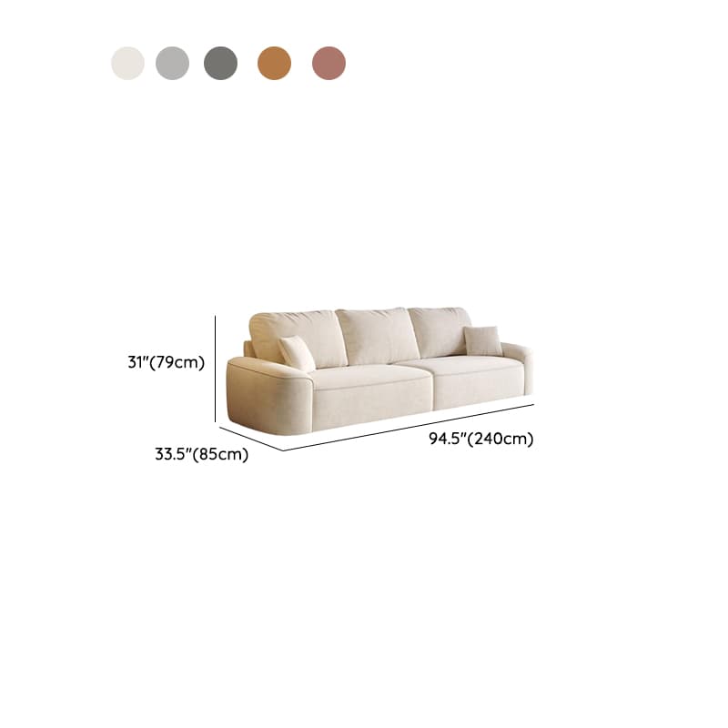 Tear Resistant Standard Sofa in Gray/Ivory/Citrus Color with 5 Pillows - image 12