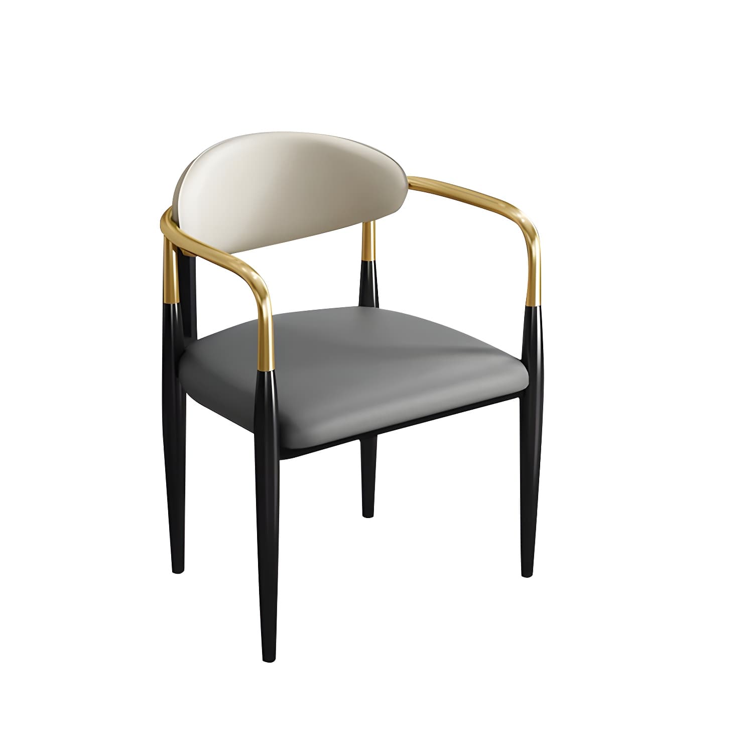 Contemporary Metal Dining Chair Black Legs Dining Room Arm Chair - image 14