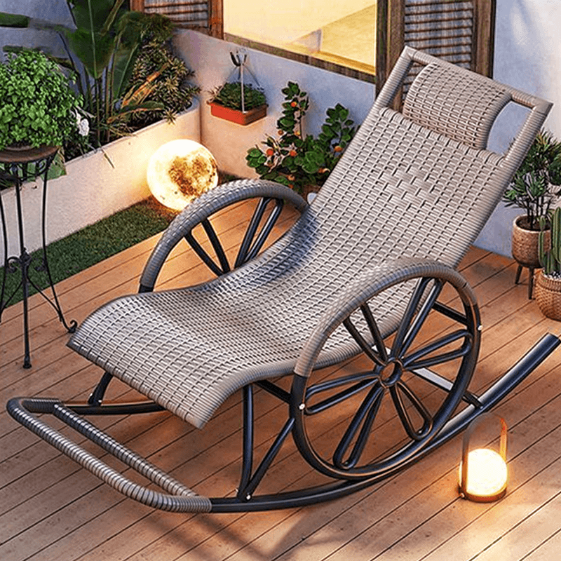 Simple Synthetic Rocking Chair with Scratch-tolerant Track Arm - image 6