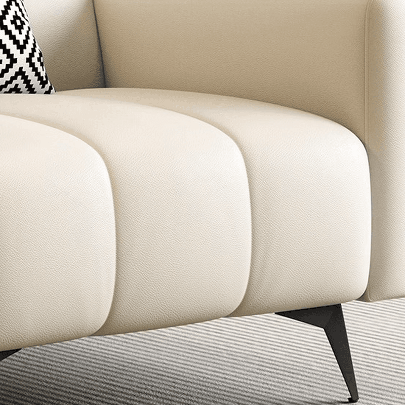 Trendy Solid Color Scratch-immune Convertible Sofa in Grey/Cerulean/Light Green with Arm, Seats 3/4-seater/2 People, and 2 Pillows - image 14