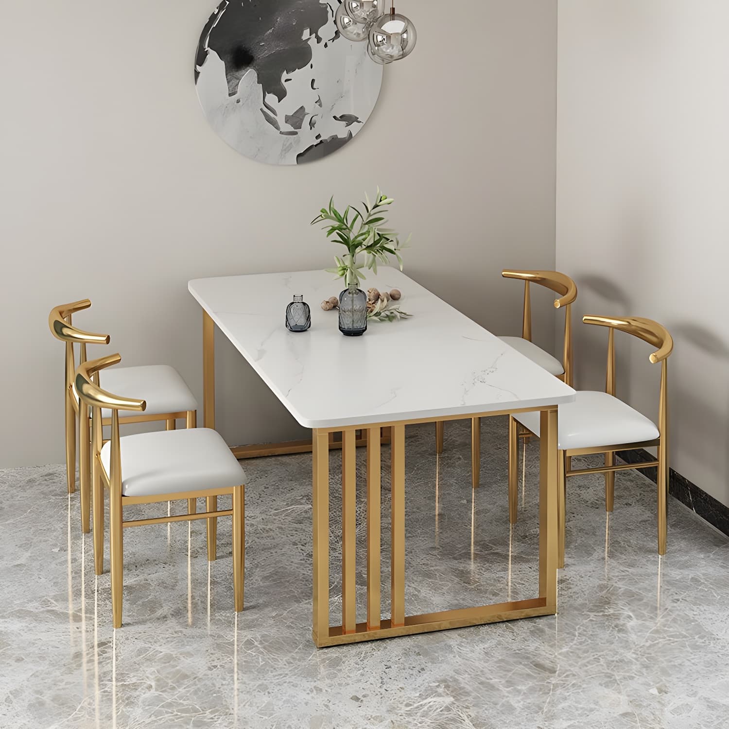 Traditional Luxury Dining Table Rectangle Slate Dining Table for Dining Room - image 5