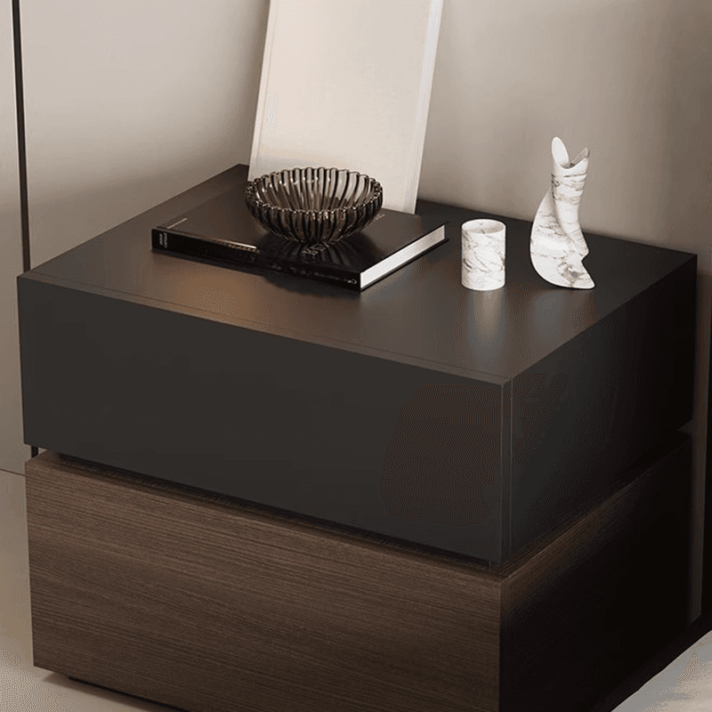 Organic Modern Nightstand With Drawer Organization Featuring 2 Drawers and Real Wood Countertop - image 11